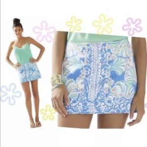 Lilly Pulitzer Tate Skirt -Coasting Bay Blue Print
